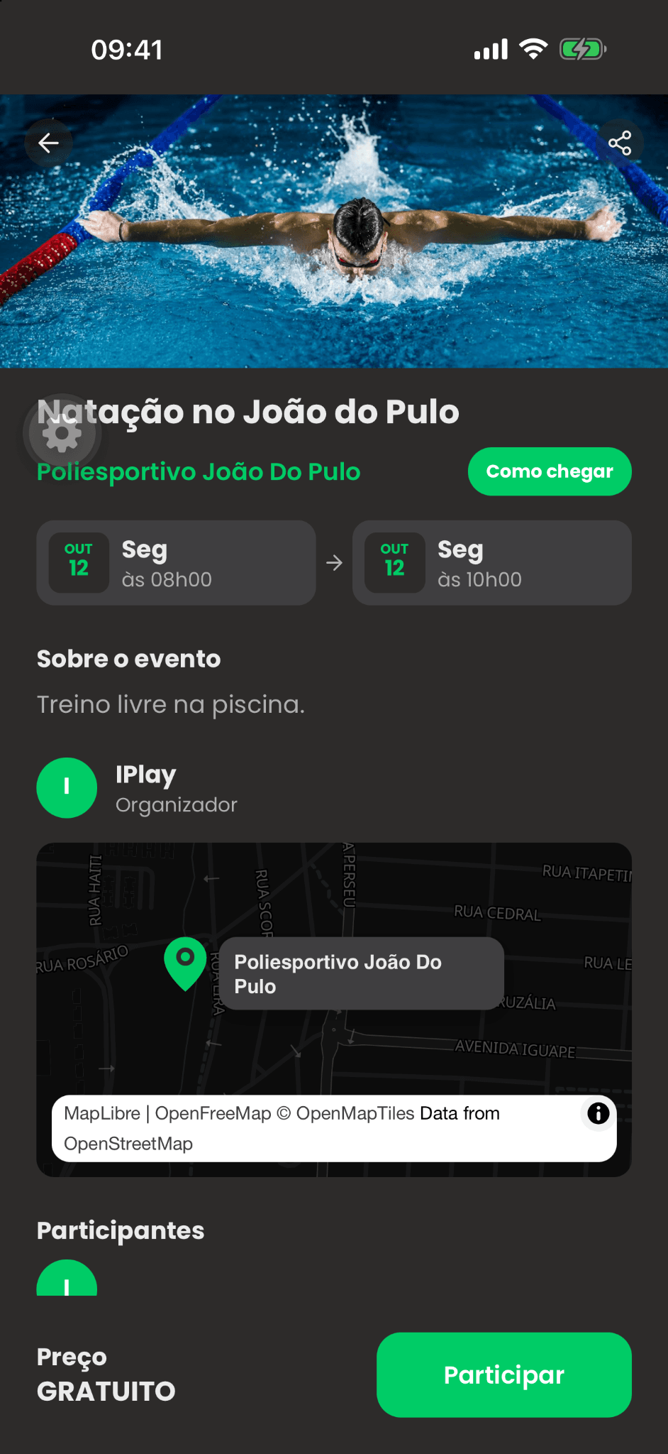 Detalhe de um evento