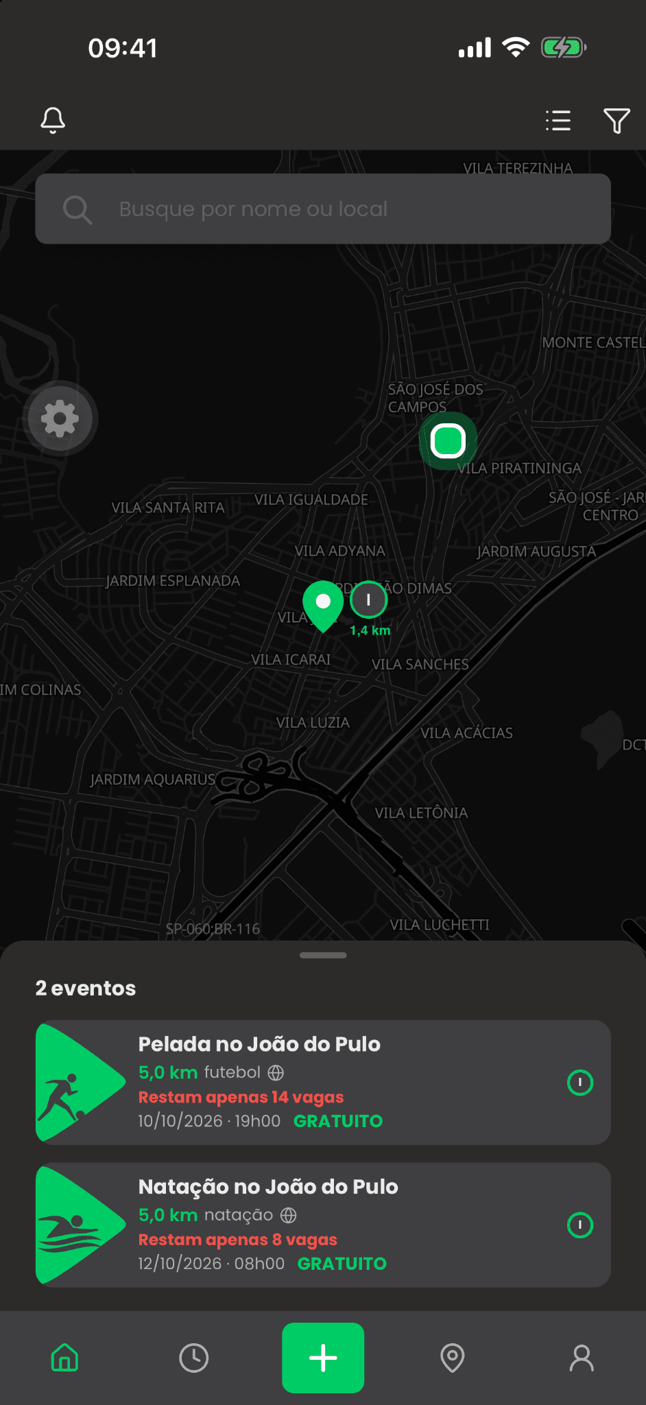 Mapa de eventos